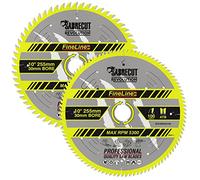 2 x SCCSW255K1 SabreCut 255mm 60T e 100T x 30mm foro FineLine Thin Kerf legno compensato MDF truciolato lame per taglio trasversale e taglio longitudinale compatibili con Makita e molti altri