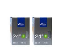 2 x Schwalbe AV10 Innenschlauch, nero, 24 pollici x 1,5 (40 mm valvola Schrader)