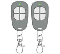 2 x SCS Sentinel Telecomando a 4 canali 433,92 MHz per cancello e garage, telecomando per cancello Sentinel compatibile con AAM0085, sicuro, durevole e facile da programmare, grigio