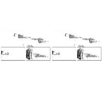 2 x Semiasse SNR per CITROËN, PEUGEOT 306, 307, 307 Break, 307 CC, 307 SW, 308