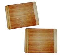 2 X Servierbretter Legno Taglieri 32 CM Rettangolare Bambù Vassoio da Colazione
