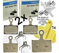 2 X Shimano K05S-RX Resina CT XTR 105 Disco Pastiglia Freno + Bleedblock Set