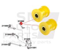 2 x Silentbloc braccio posteriore superiore per Lexus IS II (2005-2013)...