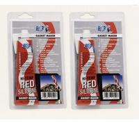 2 X Silicone Pasta Rossa Alta Temperatura 85ml - Guarnizioni Motore Auto Moto