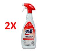 2 X Smac Sgrassatore Disinfettante Trigger 650 Ml Elimina Batteri