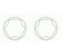 2 x Soffietto giunto semiasse LÖBRO per FORD GALAXY II, MONDEO IV, MONDEO MK4