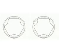 2 x Soffietto giunto semiasse LÖBRO per FORD TRANSIT