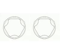 2 x Soffietto giunto semiasse SPIDAN per FORD C-MAX I, FIESTA V, FOCUS C-MAX