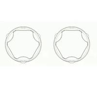 2 x Soffietto giunto semiasse SPIDAN per FORD GALAXY II, MONDEO IV, MONDEO