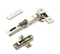 2 x SOTECH cerniere universali Salice con foro a 110° T45 Push Open per porte arrotondate, in battuta e profilate con piastra trasversale altezza 3 mm