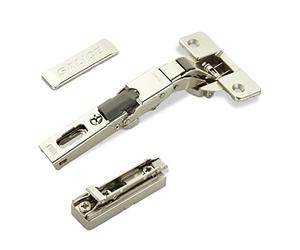 2 x SOTECH cerniere universali Salice con foro a 110° T48 Push Open con molla negativa per porte arrotondate, battute e profilate con altezza della piastra lineare 6 mm