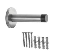 2 x SOTECH Fermaporta a Pavimento MERCURY vero Acciaio inox Ø 50 mm L: 95 mm Fermaporta a parete incluso Materiale di fissaggio e Tampone in gomma per Montaggio a parete