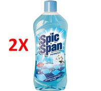 2 pz Spic & Span Detergente Pavimenti TALCO E FIOR DI COTONE Deterge Profuma 1lt