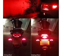 2 X Strobo Flash 1157 LED BA15D Freno Luci Lampadine Safety Enhanced Coda Rosso