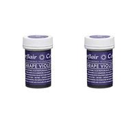 2 x Sugarflair 25g Grape Violet Spectral Paste Gel Edible Food Colour Cake Icing