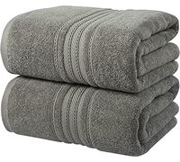 2 x super Jumbo grandi teli da bagno 100% cotone egiziano, grande affare (grigio antracite, cotone)