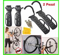 2 x SUPPORTO PORTABICI PORTA BICI STAFFA APPENDI BICICLETTA DA PARETE MURO STAND