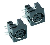 2 x Switch Electronics Connettore Audio DIN Mini 5 Vie PCB Saldatura Nero