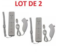 2 X Telecomando Wiimote + Nunchuck per Nintendo Wii e wii U