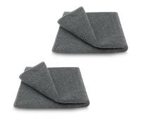 2 x telo doccia grigio 100% cotone bagno set da 2 asciugamani in spugna set a...