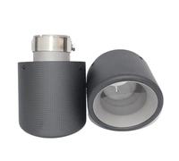 2 x Terminale di scarico for auto, terminale in carbonio, universale, compatibile con VW, Kia, OPel, Audi, Mercedes, BMW E90, E60, F30, X1, X3, X5(73MM IN 114MM OUT)