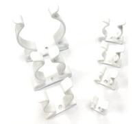 2 X Terry Strumento Clip Plastica Bianco Rivestito Molla Acciaio Grips Dn. 50mm