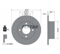 Textar Disco freno 92026100 pieno per Audi 80 B3, 100 C3, Cabriolet 2.3 E