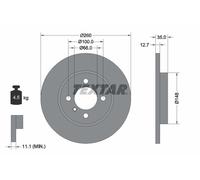 Textar Disco freno 92026400 Anteriore Ø260 mm Pieno 2 pezzi
