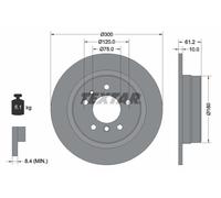 2 x TEXTAR 92042303 Disco freno per BMW