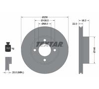 2 x TEXTAR 92054200 Disco freno per AUDI