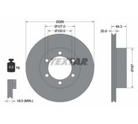 Textar Disco freno 92076300 ventilato Ø289 mm anteriore Coppia