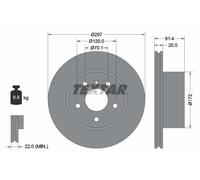 2 x TEXTAR 92129700 Disco freno per LAND ROVER