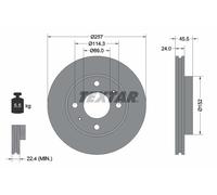 2 x TEXTAR 92130800 Disco freno per HYUNDAI,HYUNDAI (BEIJING),INOKOM