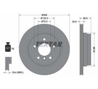Textar Dischi freno 92154903 – Coppia posteriori ventilati Ø300 mm per BMW Serie 3 (E90/E91)