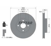 2 x TEXTAR 92164203 Disco freno per DAIHATSU,TOYOTA