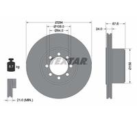 2 x TEXTAR 92171700 Disco freno per IVECO