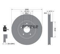 2 x TEXTAR 92177903 Disco freno per HONDA,HONDA (DONGFENG)