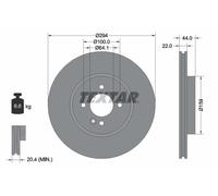 2 x TEXTAR 92183505 Disco freno per MINI