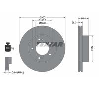 2 x TEXTAR 92203003 Disco freno per SSANGYONG