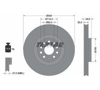 Disco freno TEXTAR 92229805 anteriore, ventilato, 1 Pezzo