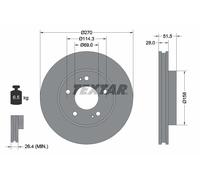 TEXTAR 92270803 Disco freno