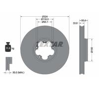 2 x TEXTAR 92347103 Disco freno per FORD