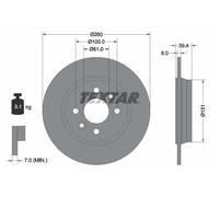 2X Textar 92347603 Disco Freno 260 Mm Per Renault Clio V B7