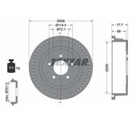2 x TEXTAR 94028100 Tamburo freno per CHRYSLER,DODGE,PLYMOUTH
