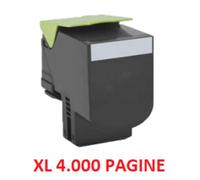 2 X TONER 802HK NERO ALTA CAPACITA' 80C2HK0 COMPABILE PER LEXMARK CX410DE CX410D