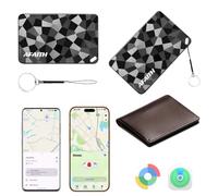 2 x Tracker Card Android e Apple,Localizzatore Gps Smartcard per iOS Dov’è/Find My e Android Google Find Hub,Tag Card per Valigie,Borse,Wallet