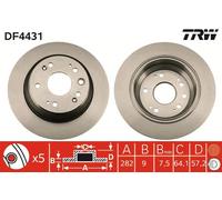 2 x TRW DF4431 Disco freno per HONDA,HONDA (GAC)