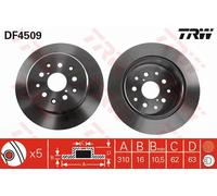 2 x TRW DF4509 Disco freno per LEXUS,TOYOTA