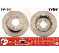 TRW Disco freno DF4980 posteriore pieno per Hyundai/Kia (ix35, Sonata, Grandeur, Optima) 1 pezzo