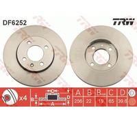 TRW Disco freno DF6252 anteriore ventilato per VW Up 1 pezzo